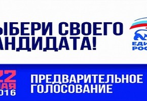 22 мая – предварительное голосование в партии «ЕДИНАЯ РОССИЯ»