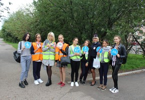 Дорожные полицейские совместно с отрядом ЮИД провели акцию «Союз безопасности»