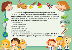 Информация о работе Центра психолого-педагогической, медицинской и социальной помощи