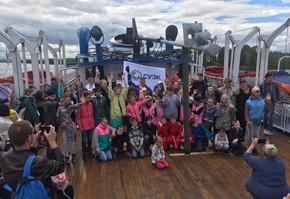 СУЭК помогла организовать необычный праздник на теплоходе для детей с ОВЗ