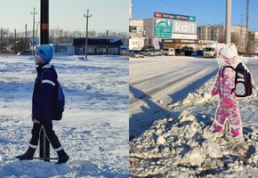 В г. Шарыпово появились два 3-D макета ребенка на нерегулируемых пешеходных переходах