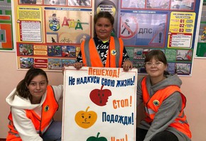 В г. Шарыпово юные помощники Госавтоинспекции в преддверии 1 сентября призвали участников дорожного движения к безопасности на дорогах