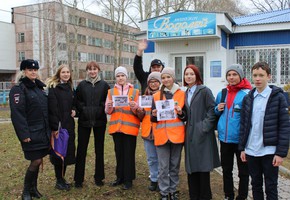 Сотрудники Госавтоинспекции совместно с юными помощниками  провели на улицах города Шарыпово «Пешеходный всеобуч»